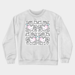 Fun and Funky Hearts Crewneck Sweatshirt